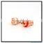 OEM/ODM Red Copper Plated RCA Socket Phono Female Chassis
