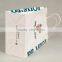 Twisted rope scarf paper packaging bags with custom 100% recycable paper white craft paper bags for kids shoes