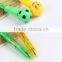 Rubber grip plastic ball pen with led light