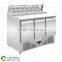 Three Doors Salad Bar Stainless Steel Covered Salad Bar 8 Pans (SY-RST1365S-1 SUNRRY)