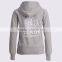 100% cotton fleece marl grey womens fitness hoodie