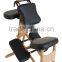 Folding wood massage chair of massager