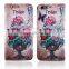 Color Painting PU Leather Wallet Case For iPhone 6s