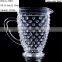 press glass drinkware / wine goblet, cooler, sundae cup,DOF, pitcher colored in clear with hobnail embossed patern