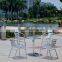 00 outdoor garden aluminum good quality stackable dining table and chair set YC001 YT1