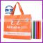 cheap orange color non woven lamination promotional bag