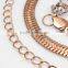 Fancy big gold plated chain artificial jewelry Brightness F1-80149