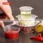 Small disposable takeaway plastic sauce container