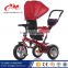 Cheap double seat baby tricycle with trailer / push bar kids tricycle two seat / baby children walker trike