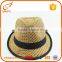 Hot sale fall fedora hats short brim fedora straw hat with cotton ribbon                        
                                                                                Supplier's Choice