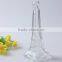 Hot sale eiffel tower shape 40ml clear perfume bottle glass engraved