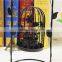 2015 New Design Retro Portal Bird Cage Decorative Metal Candle Holder With Leaves And Flowers
