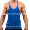100% Polyester Quick Dry Dri Fit Mens Stringer Tank Top Custom Design Factory Price