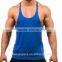 wholesale cotton custom blank mens stringer gym tank top