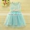 Aqua Pink color kids party wear dresses for girls of 2-6 years