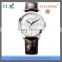 FS FLOWER - 316L Stainless Steel Case Bezel Inserts Wristwatches Mens With Claf Leather Band