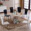 Wholesale Modern Marble Table Top Steady Stainless Steel Base Dining Room Set