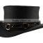 Pure Bull-hide with Ring-Metals Design Napa Leather TOPPER "GOTHIC" TOP HAT