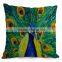 Luxury Peacock Feather Cushion Covers 45X45cm High Level Pillows Covers Unique Throw Pillows Cases Sofa Bedroom Gift