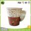 disposable paper coffee cup with handle for hot beverage
