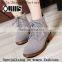 2015 Autumn New Design Women Round Toe Low Heel Casual Women Shoes Fashion British Style Lace-up Ladies Ankle Boots PH3883