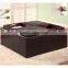 Leather Storage Ottoman with Two Square Ottomans