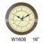 16 inch simple round wooden art wall clock