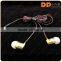 Sport promotion metal earphones in-ear wired earphone for MP3 player
