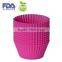 Colorful silicone muffin cup/silicone baking cup set/silicone cupcake and baking cup