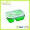 BPA Free 2-compartment 600ML+300ML Silicone Lunch Box Food Container with Lid Folk Spoon,Leak Proof Collapsible Lunch Box
