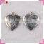 Heart shaped custom made logo jewelry charms, custom metal heart charms