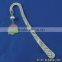Chinese imitate silver bookmarks heart pendant, low price metal bookmarks for books