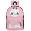 2015 Hot Sale Cute Cartoon Canvas Fashion School Bag Backpack Travel Bag