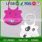 Cute Kids Kitchen Fabric Apron Lovely Child Pinafore / Silicone Baby Bib Comfortable And Keep Cloth Clean