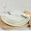 Haonai hot sale product high quality square shape ceramic plates dishes