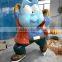 Fiberglass frog cartoon man sculptrue