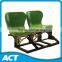 Riser mount PE plastic stadium chairs with aluminum leg support