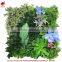 High quality mini artificial flowers green wall vertical garden
