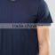 High Quality Custom Short Sleeve Crew Neck Navy men's 100% Cotton 180gsm Anti Shrink Slim Fit Casual Blank T-Shirt