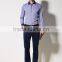 new design contrast fabric made to measure cotton slim men shirt BSZ0077