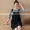 2017 Latest autumn dress for pregnant women plus size spring suspender skirt suit
