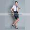 China Fatory Designs V Neck Dress Fashion Airline Stewardess Uniform