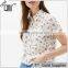 2017 high quality ladies animal print cropped t shirts with back knot