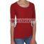 Women's Fashion 100% Cotton Half Sleeve Red Tee