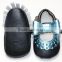 New arrival soft leather sliver bow-knot baby moccasins shoes