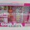 Fashion doll,plastic fashion girl doll with plat kitchen set for kids