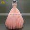 High Quality Ball Gown Patterns Scoop Neckline Sleeveless Crystal Beaded Quinceanera Dress