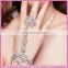 WS0002 bling bridal wedding wear bracelet and finger ring set