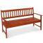 wooden garden bench with flexiable small table