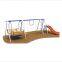 Haileabo HLB-7107E Children Swing Set plus Straight Plastic Slide for Toddler Baby Amusement Equipment